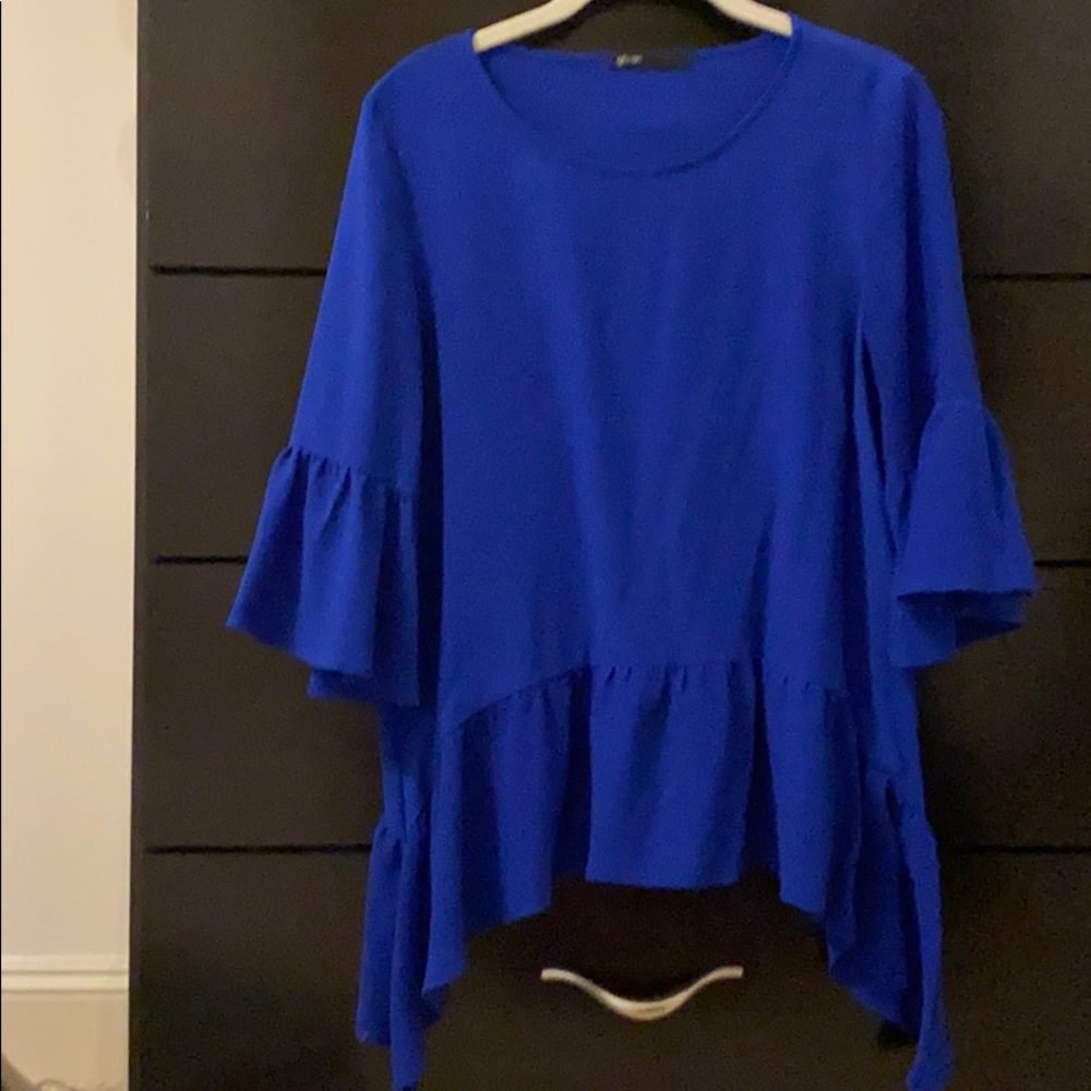 long royal blue top